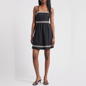 Lipsy London Rickrack Fit & Flare Mini Dress